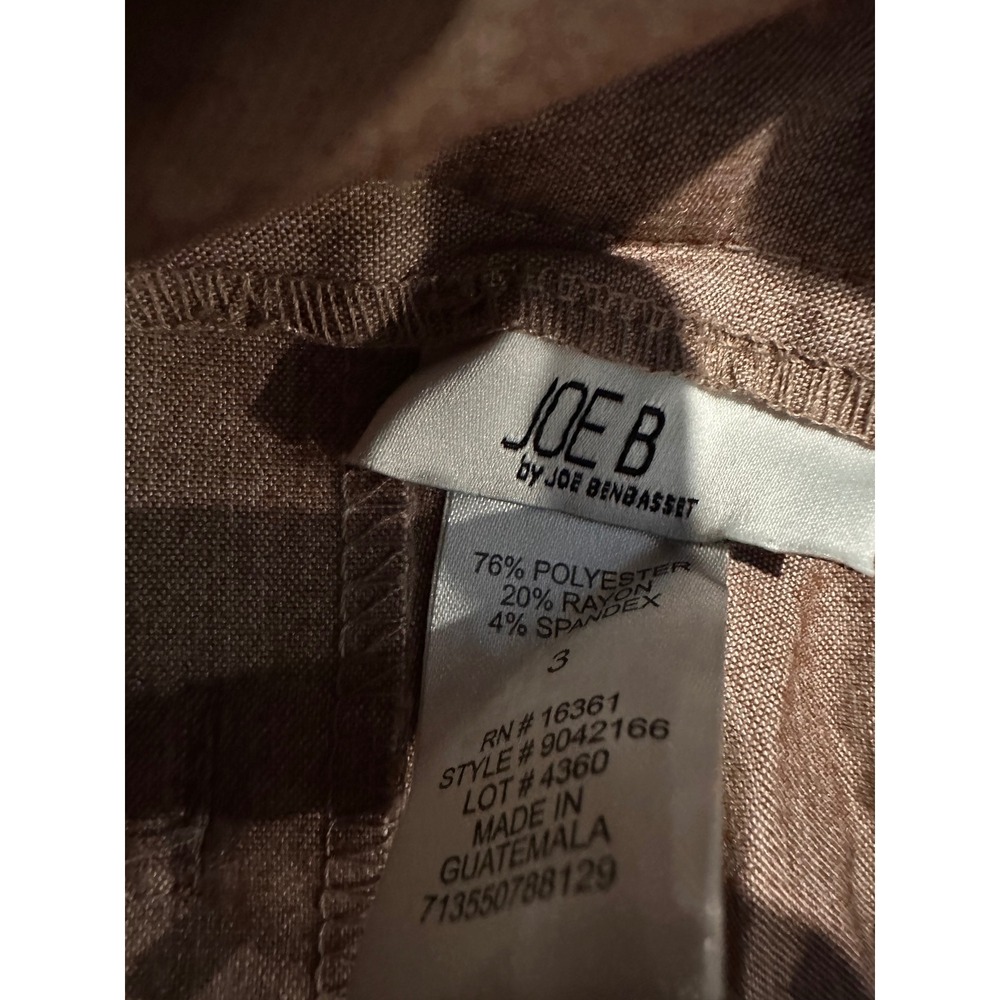 Joe B Dress Pants Womens 3 Tan Excellent Flare Leg Heathered Trousers 9042166